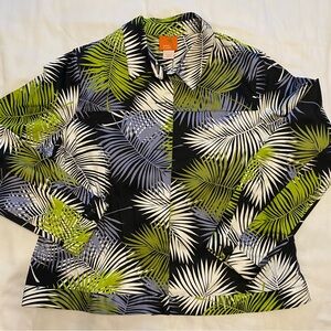 New Hearts of Palm ladies jacket size 14 with palm leaf design